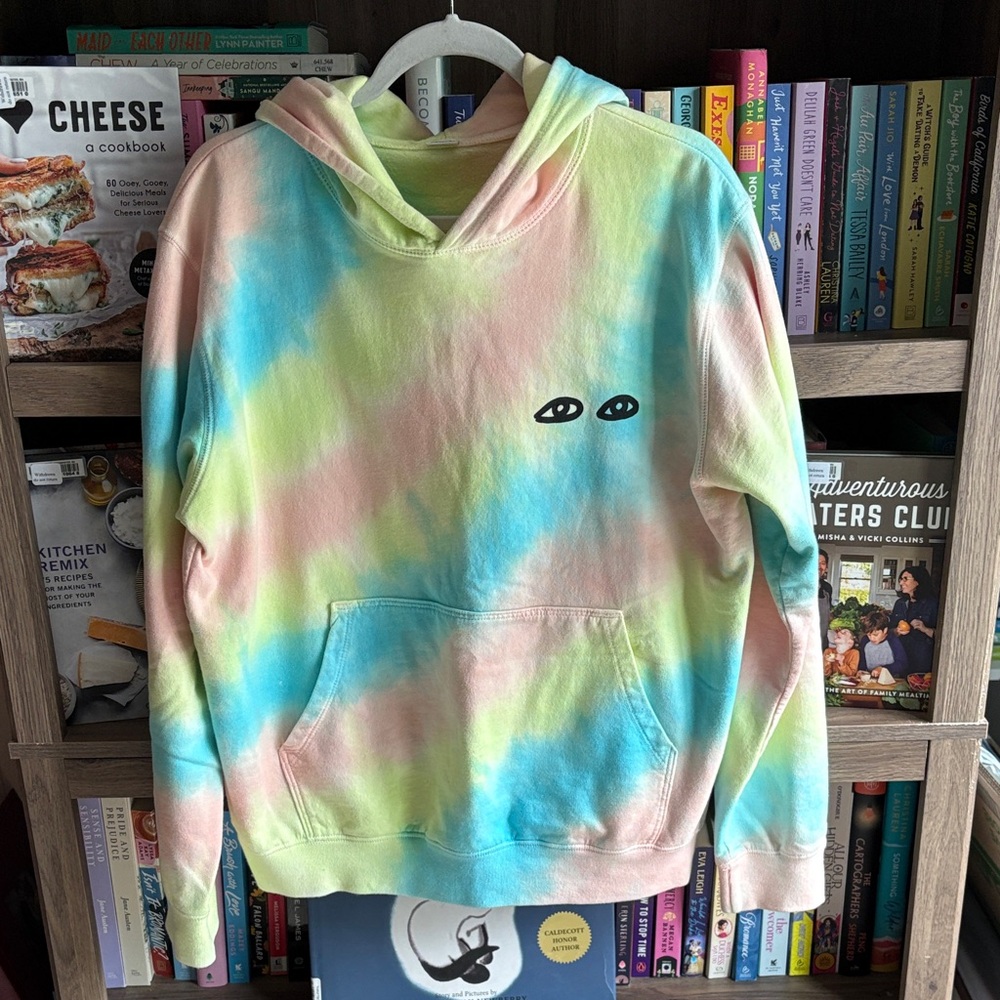 Clare V Tie-Dye Hoodie with Eye Design size large